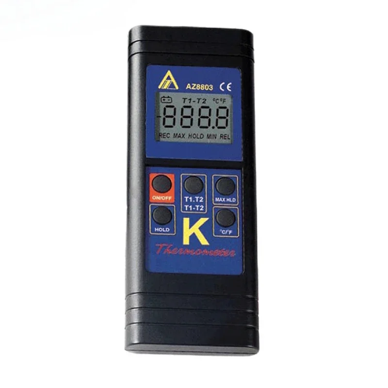 

Digital Thermometer AZ8803 Handheld K-type Dual Input K-Type Thermocouple Thermometer Dual Channel