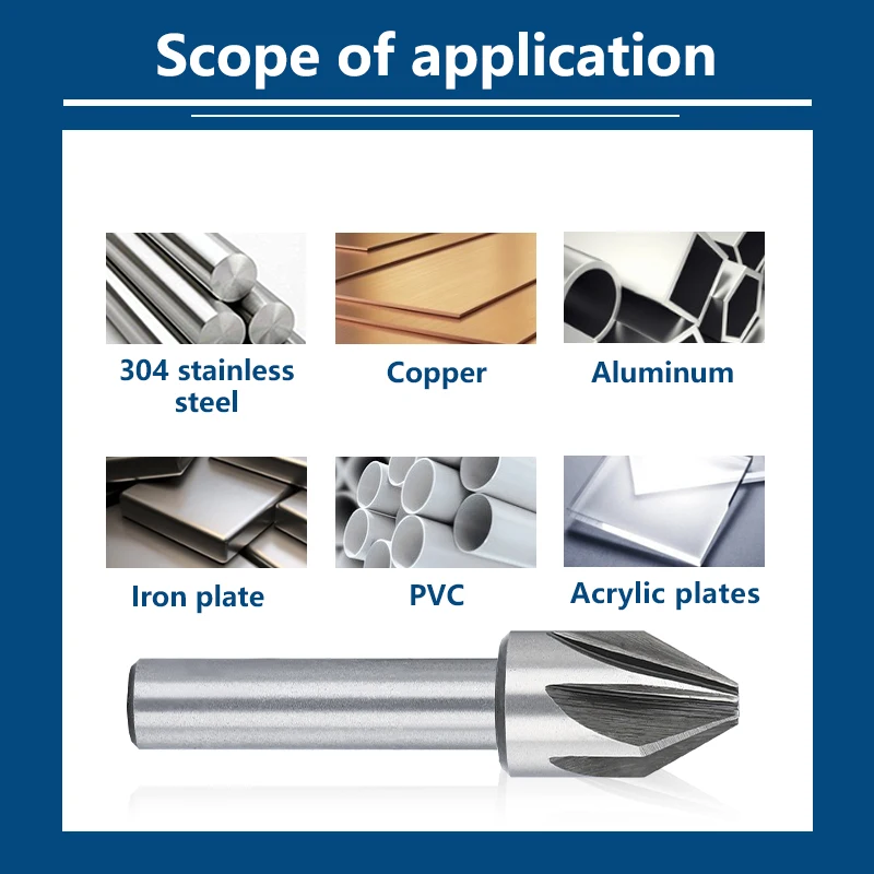 XCAN HSS Steel Chamfering Cutter 4/6/8/10/12/14/18mm 60/90 Degrees Countersink Drill Bit,Metal Chamfering Drill,Hole Cutter