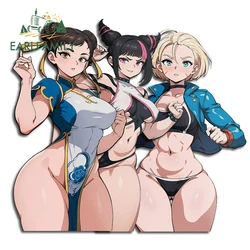 EARLFAMILY 13cm for Fighter Girls Chun Li Cammy Juri Car Stickers Simple Sexy Decals Scratch-Proof Car Accessories Windows