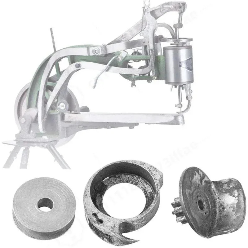 5 Set Hand-cranked Shoe Mending Machine Parts Bobbin Cases 5 Bobbins 5 Chassis Spool Shuttle Bobbin Repair Sewing Accessories