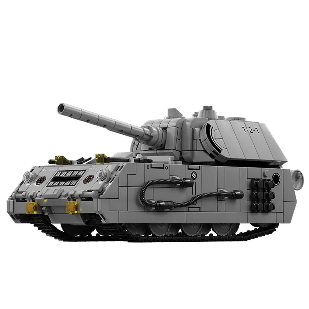 

World War Army Military Soldiers Panzerkampfwagen VIII Maus Tank Model Building Blocks Bricks Toys For Children Gift