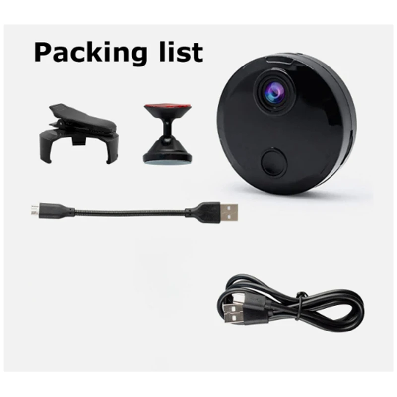 أمن منزلي IP لاسلكي صغير واي فاي ، DVR رؤية ليلية عالية الدقة ، P