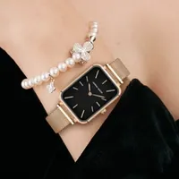 Woman Watch Top Brand Mesh Belt Casual Quartz Watches for Women High Quality Classic Women's Wristwatch Rectangle