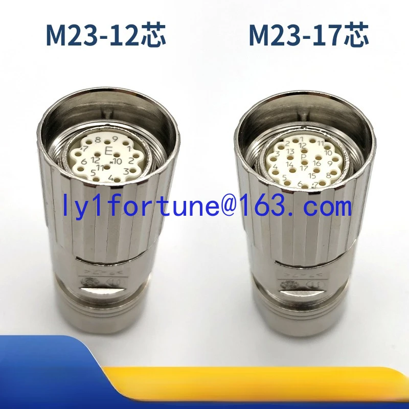 M23 aviation plug 623 connector servo signal feedback encoder female head 12 pins 17 pins cable connector