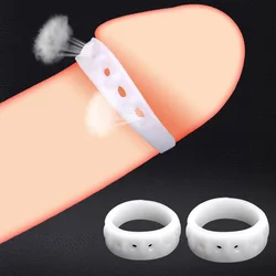 2 pz/set Cock Ring anello del pene giocattoli del sesso traspiranti per gli uomini giocattoli per adulti gabbia di castità ritardare l'eiaculazione prodotti del sesso