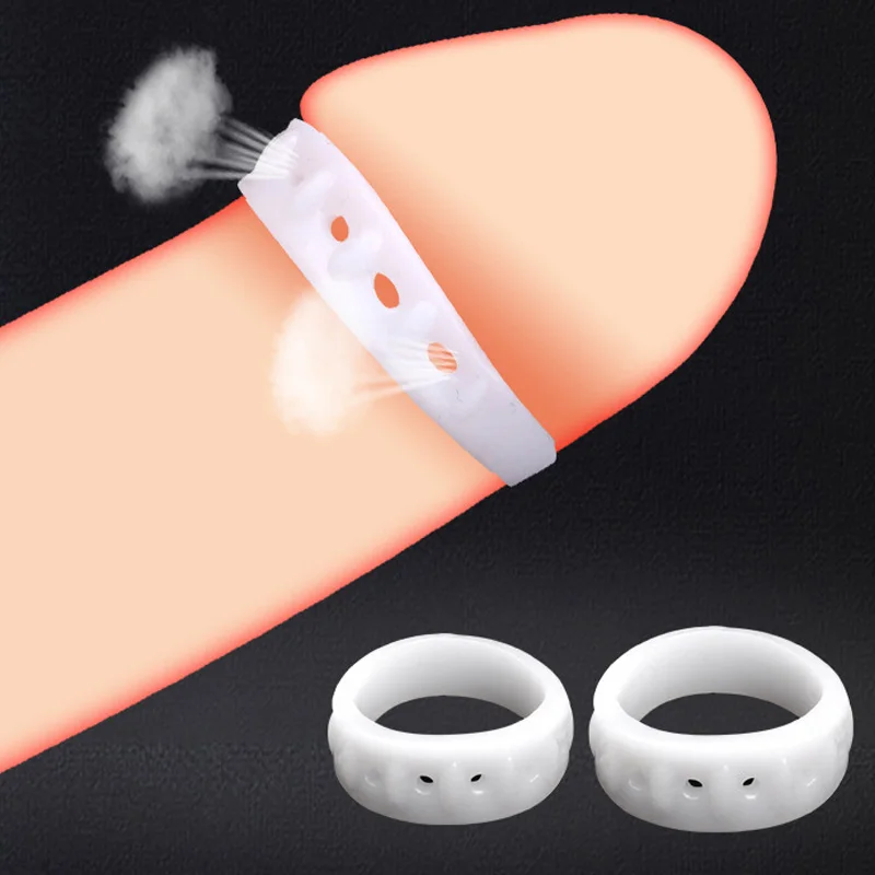 2 Pcs/set Cock Ring Penis Ring Breathable Sex Toys for Men Adult Toys Chastity Cage Delay Ejaculation Sex Producrts