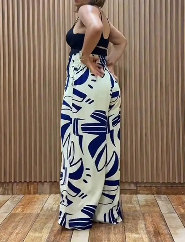 Neues zweiteiliges Damen-Langarmhemd mit Stehkragen und lässige Hose mit Blumenmuster und weitem Bein und Taschen für den Herbst 2022