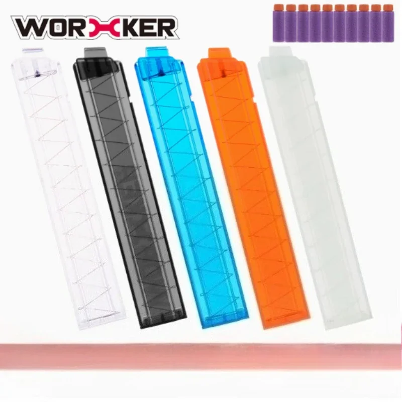 Revista Talon de 18 dardos de trabajador con cuello Manual inclinado Stefan Clip de dardos cortos con adaptador para juguete Manual Nerf Blasters