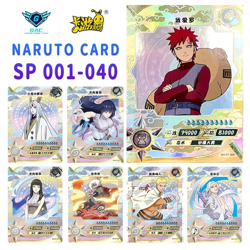 Kayou Genuine Anime Naruto Card SP Full Series No.001-037 Gaara Uzumaki Naruto Namikaze Minato Rare Collection Card Toy Gift