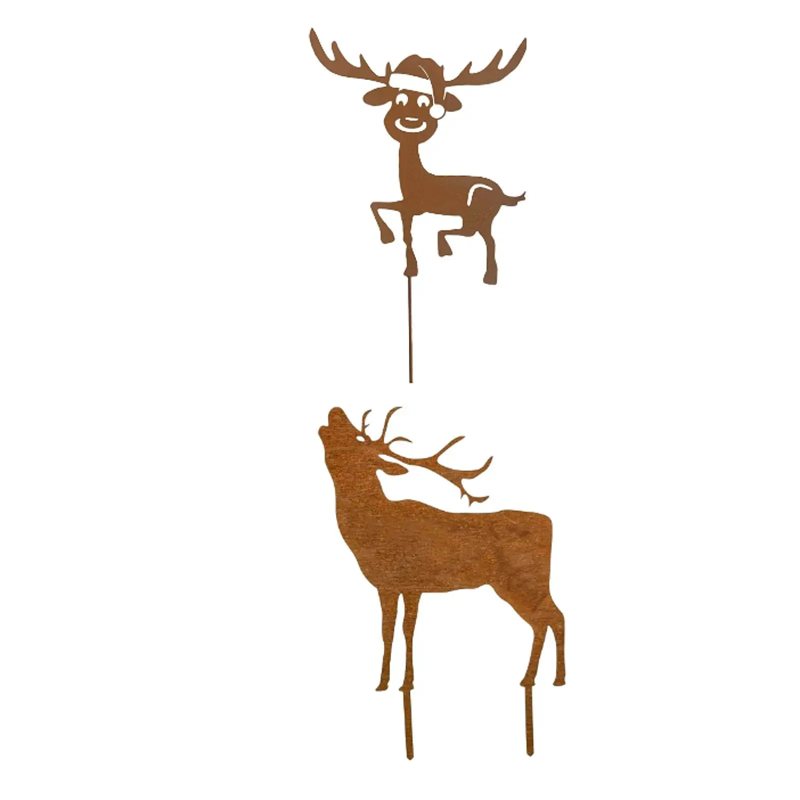 Garden Stake,Christmas Decoration,Waterproof,Decorative,Yard Sign Reindeer Metal Silhouette for Xmas Outside Courtyard Decor