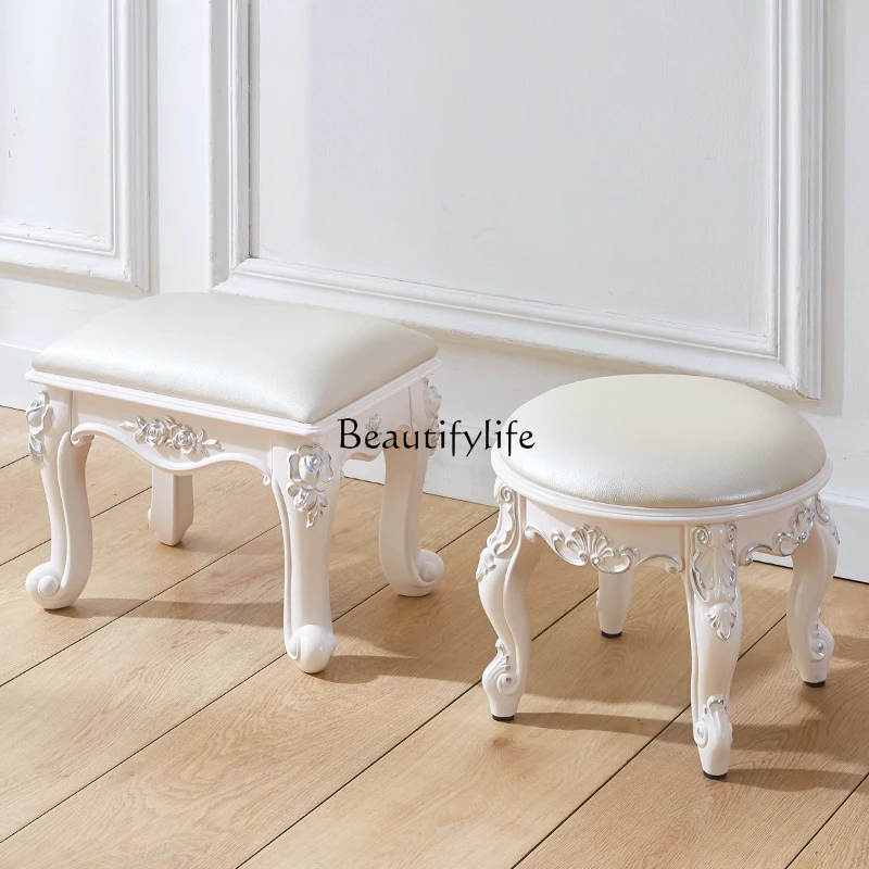 European Coffee Table Household Stool Stool round Stool Backrest Living Room Sofa Shoes Changing