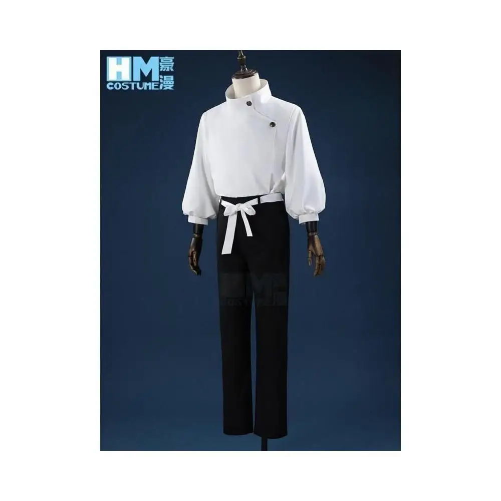 Anime Manga Jujutsu JJK Yuta Okkotsu Cosplay Costume White Suit Jacket Black Pants Uniform Synthetic Halloween  Party Uniforms - view 4