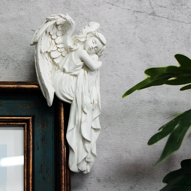 1 Piece Of Resin Crafts For Left And Right Angel Door Frames Home Decoration Ornaments Exquisite Angels Guarding Every Corner
