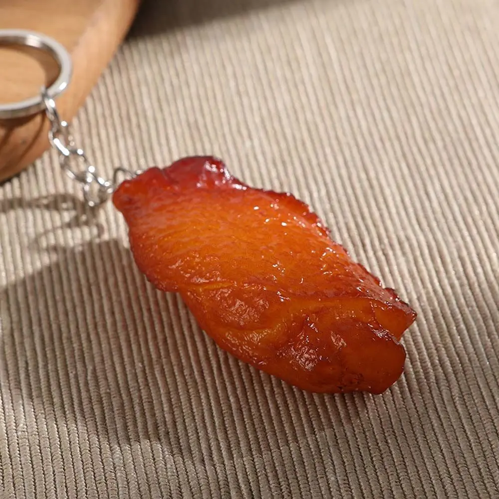 Car Key Roast Chicken Drumstick Trotters Chicken Wings Fast Food Key Ring Fashion Jewelry Simulation Food Keychains Bag Pendant