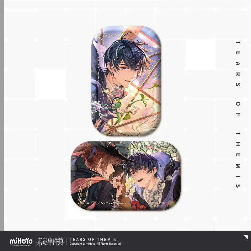 Official MiHoYo Tears of Themis Luke Artem‌ Marius‌ Vyn‌ Cosplay tinplate badge brooch Ornament Accessories Halloween gift view 5