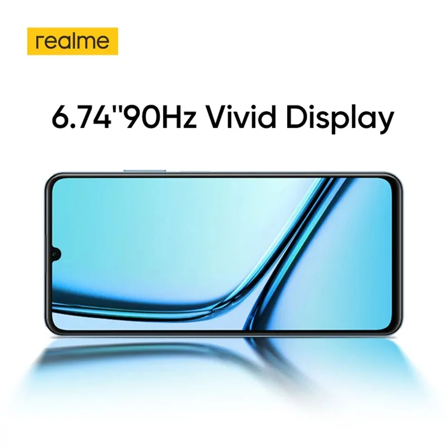 شاشة Realme Note 50 6.74 بوصة 90 هرتز IP54 مقاومة للغبار والماء 3 فتحة للبطاقات بطارية 5000 مللي أمبير في الساعة كاميرا 13 ميجابكسل 7.99 ملم رفيعة للغاية