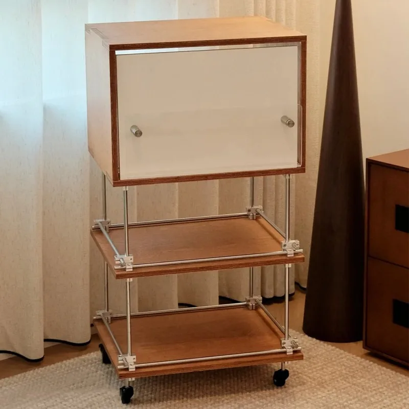 Ocean panel display storage cabinet, medieval cabinet, Japanese-style shelf floor-to-ceiling multi-layer Bauhaus magazine