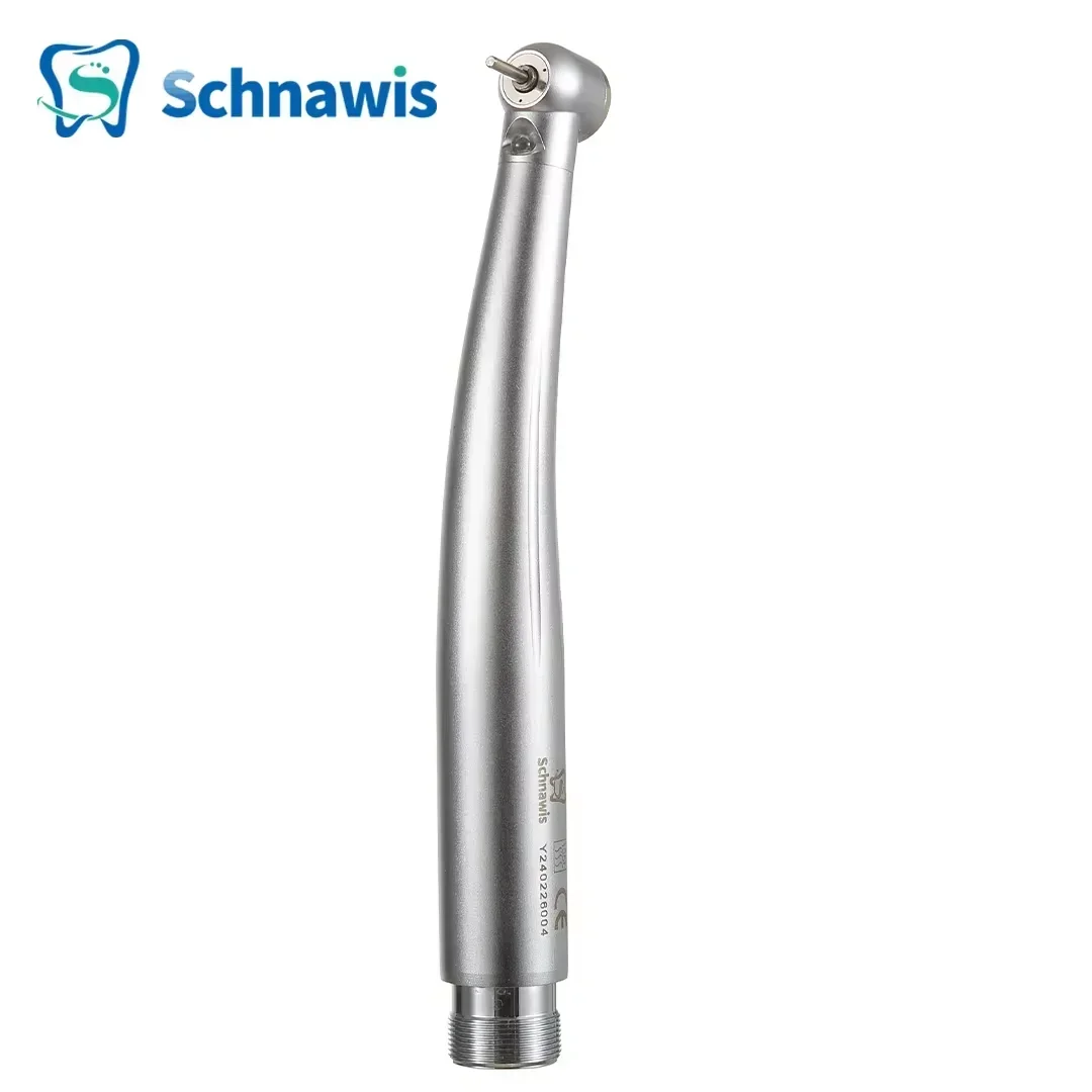 Dental LED High Speed Handpiece Standard Head Push Button Three Water Spray E-generator Air Turbine 2/4 Holes Dentist Instrument