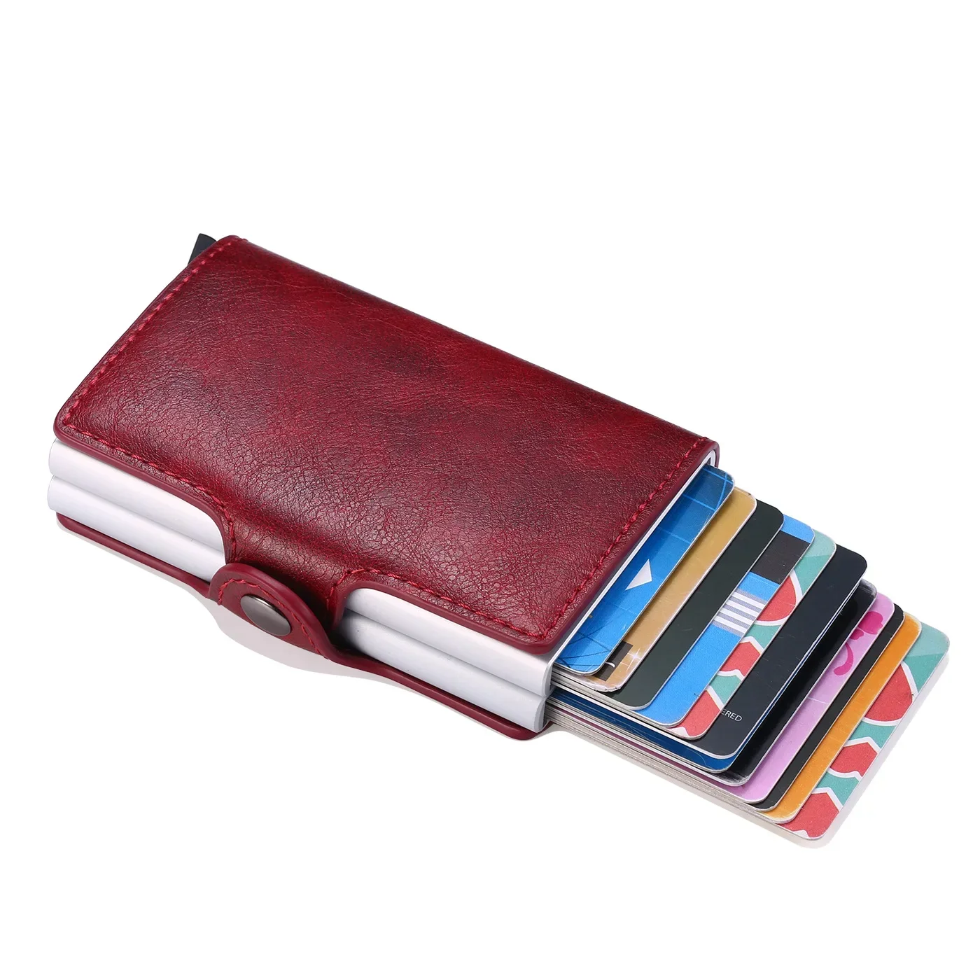 RFID Herren Kartenbrieftasche aus Kohlefaser, Schlanke Mini-Geldbörse mit 14 Kartenfächern, Kleine Geldtasche, Herren-Geldbörsen – Detail 20
