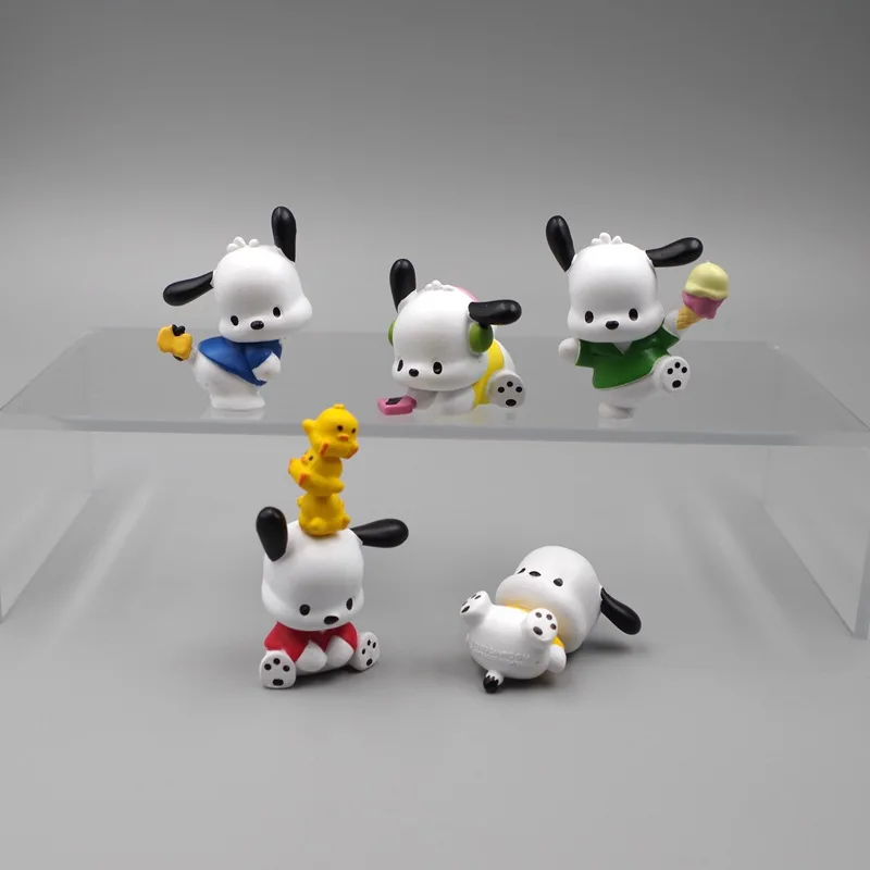 

5 шт./компл. Sanrio аниме фигурка Pochacco Коллекционная фигурка игрушки модная модель GK куклы подарки на день рождения