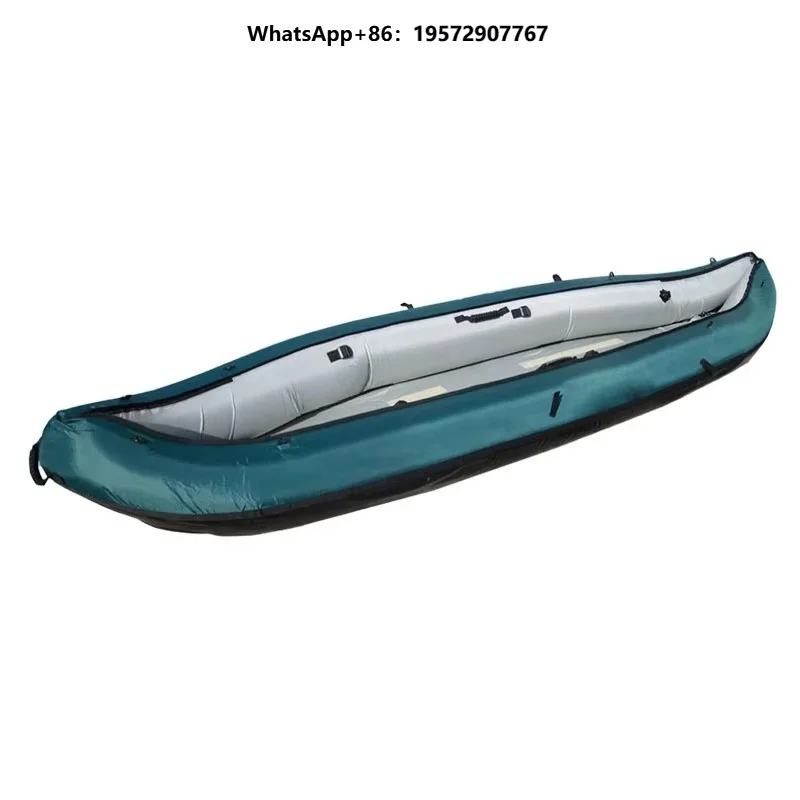 Kayak Canoe for Sale Portable Double Foldable 2-Person Hull Inflatable Fishing Canoe Kayak with Paddle