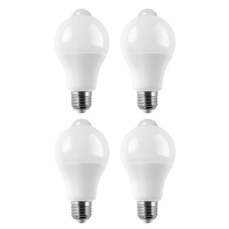 A01F-8PC E27 LED Motion Sensor Bulb LED Lamp PIR Sensor Light Bulb Auto On/OFF Night Light For Porch Stairs Garage Lights 9W