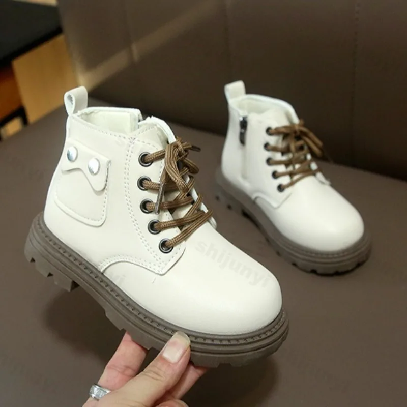 

Children's Ankle Boots Spring Autumn Kids Platform Short Boots Girls Boys Non-slip Versatile Fashion Retro High Top Causal Boots