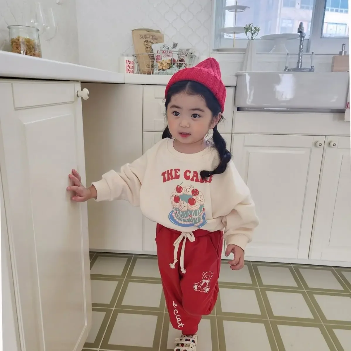 2023 New Korean Children's Clothing Tops Spring Autumn Baby Cartoon Print Casual Pullover Kids Boys Girls Sweatshirts