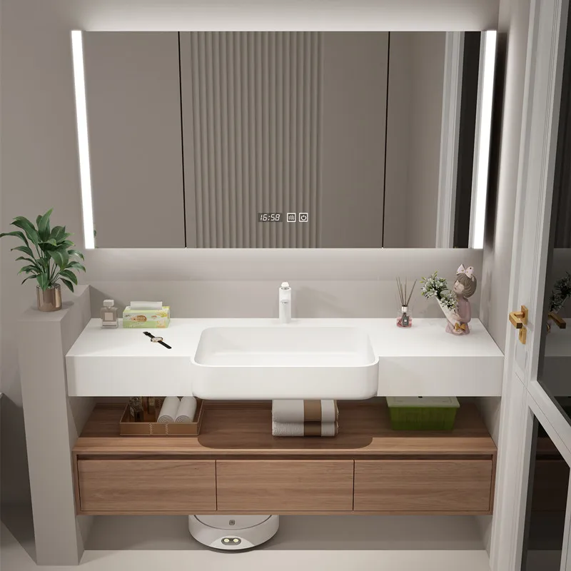 Du Li's Corian Integrated Big Belly Basin, Bathroom Cabinet, Bathroom, Modern Simple Hand Wash Basin, Washing Table