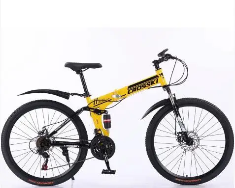 دراجة جبلية 26 بوصة 24 بوصة متغيرة Sp eed قابلة للطي ممتص الصدمات دراجة مكبح قرصي مسمار ent #6