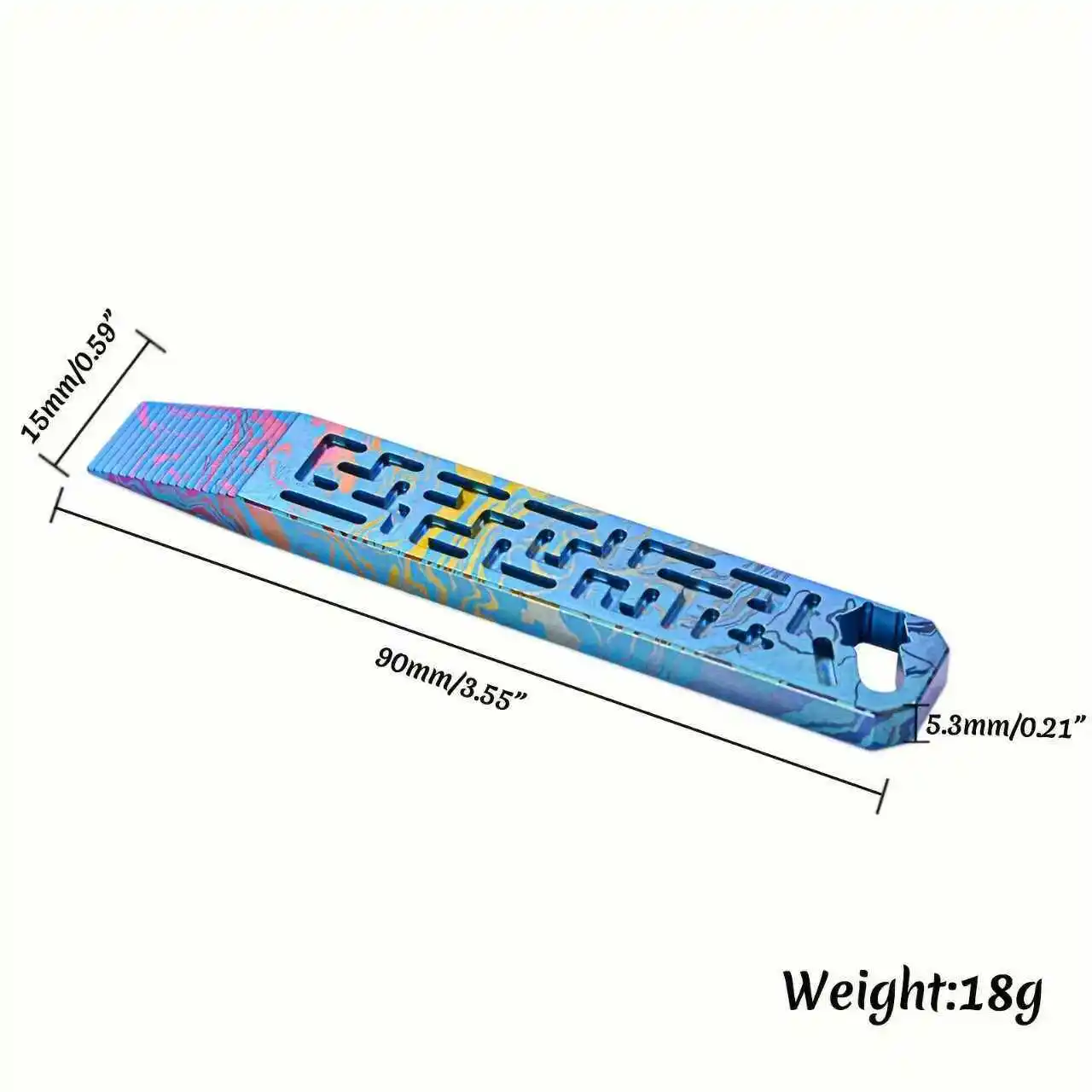 High-quality TC4 Titanium Alloy Hollowed-out Pry Bar DIY Mini Multi-functional Tool Wrench EDC Portable Equipment view 5