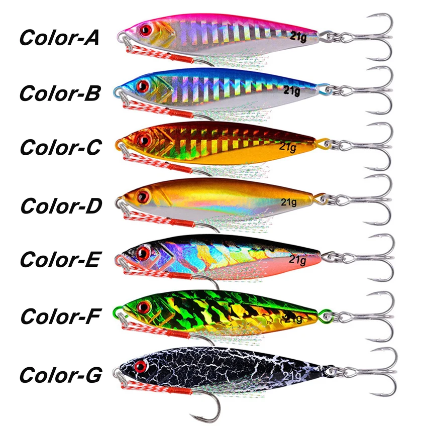 1Pc Metall Jig VIB Angeln Locken 14G 21G 30G Sinking Lockt Meer Jigs Löffel Winter angeln Gut Für Angeln Jigging Harte Köder – Detail 3