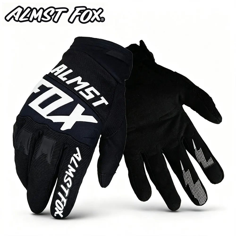 ALMST FOX Mountainbike-Handschuhe Stoßdämpfende Handflächenpolster Atmungsaktive Touchscreen-Handschuhe Rutschfeste Fahrrad- und Motorradhandschuhe für Männer