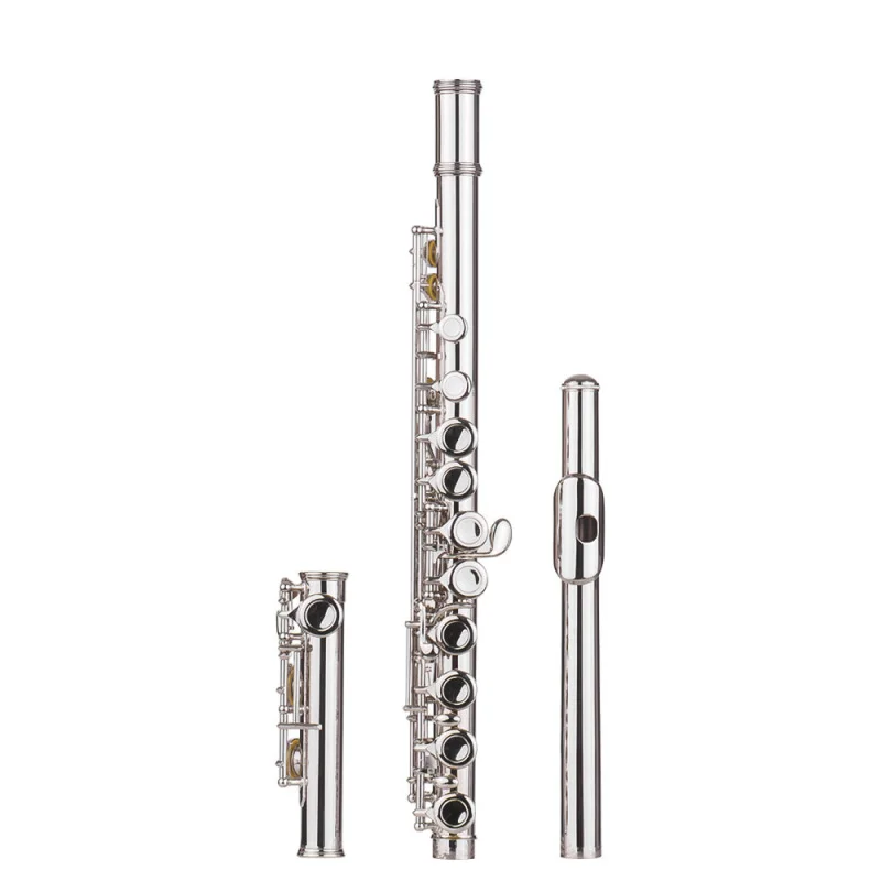 16 Holes Closed Hole Flute C Key Flutes Cupronickel Woodwind Instrument with Cleaning   Cloth Rod Gloves Screwdriver