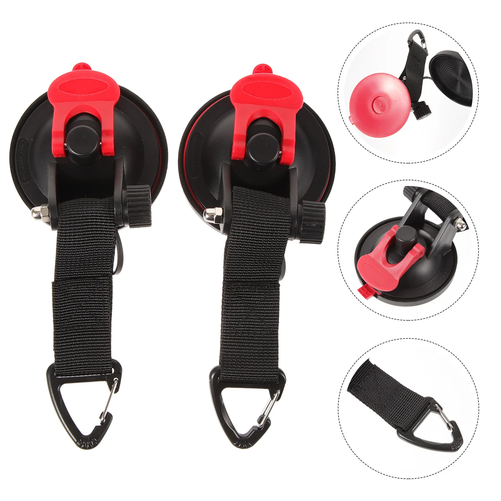 

2pcs Heavy Duty Cup Hooks Portable Waterproof Silicone Camping Supplies Vacuum Hooks Small Car Mounted Tent Accessories