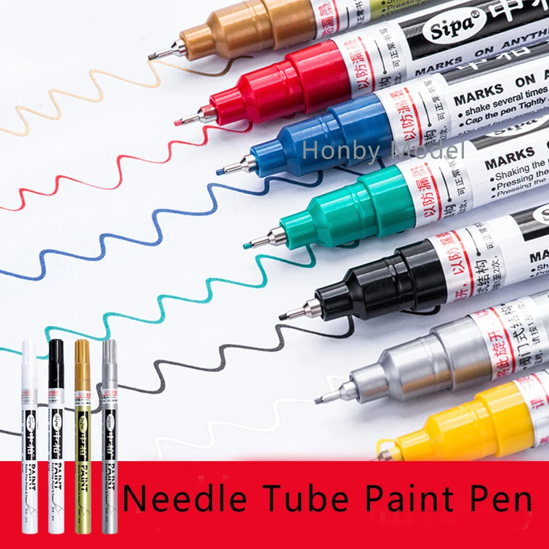 

Needle Tube Paint Marker Hook Line Pen 0.7MM Oily Marker Pen Scale Model Military Diorama Model Coloring Tools Markers 1/35