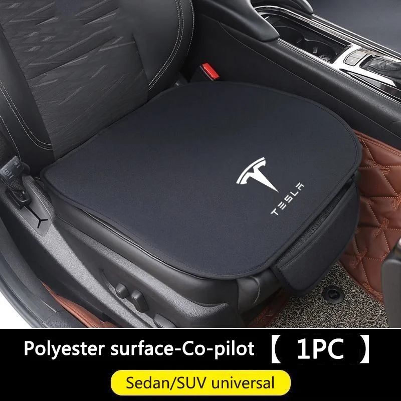 Cojín antideslizante para asiento de coche, almohadilla de protección de decoración de felpa de terciopelo para Tesla Model 3, Modelo S, X Y Roadster SpaceX, accesorios