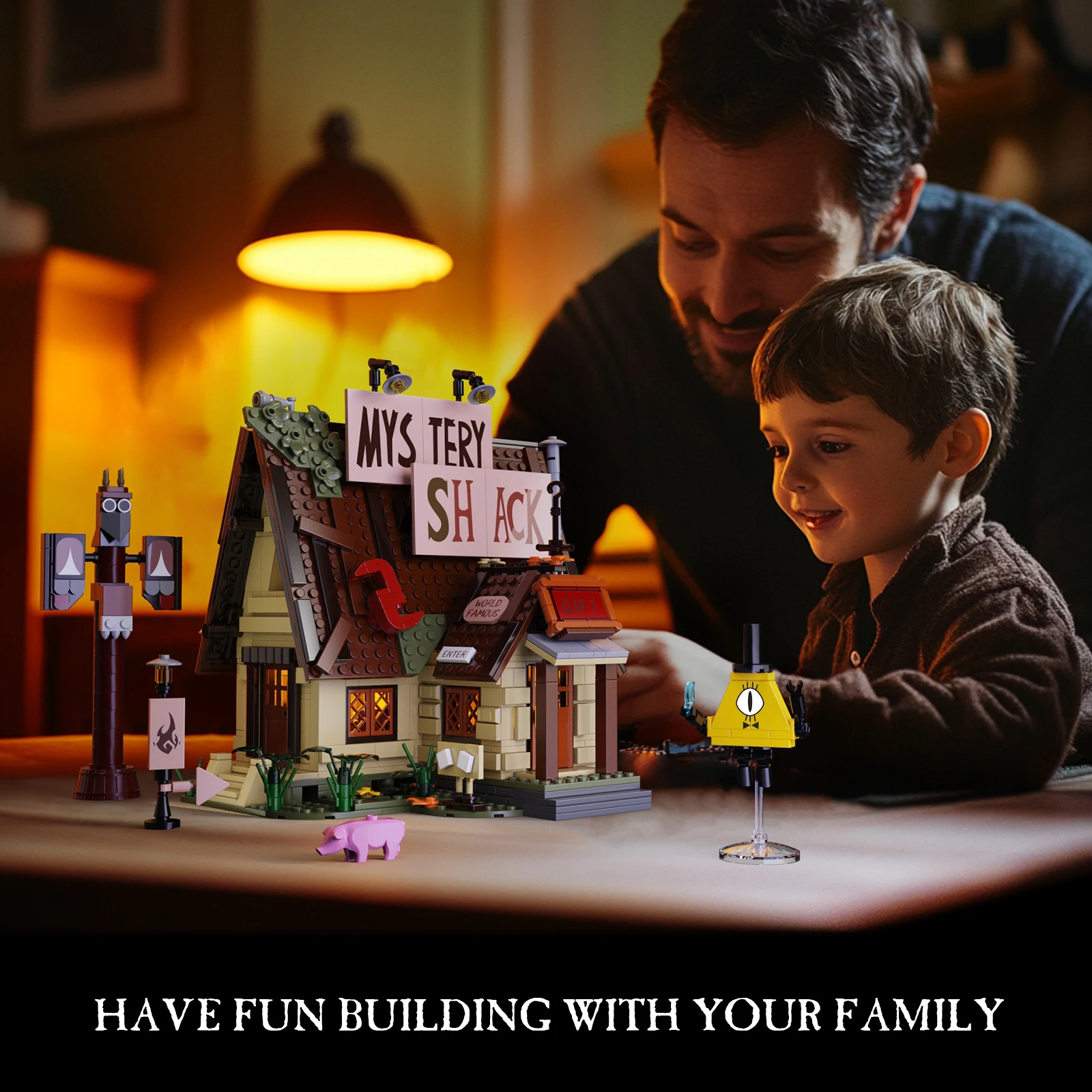 MOC クリスマス Gravityeds House Fallseds ビルディングブロック タウンハウスモデル スノーハウス ブリック 組み立て済みおもちゃ 子供用 クリスマスギフト