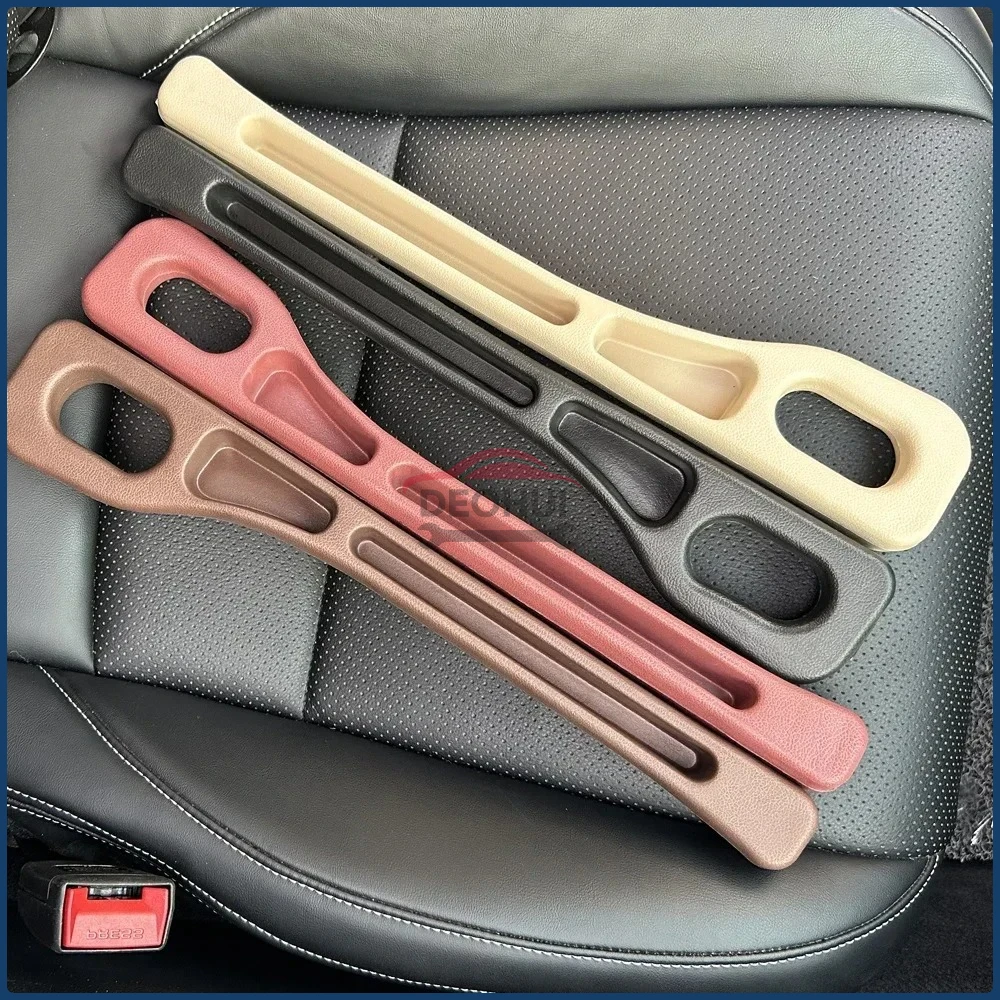 CSDOH 2Pcs Pengisi Celah Jok Mobil Kotak Penyimpanan Celah Antar Jok Tas Organizer Konsol Dekorasi Interior Aksesoris Mobil