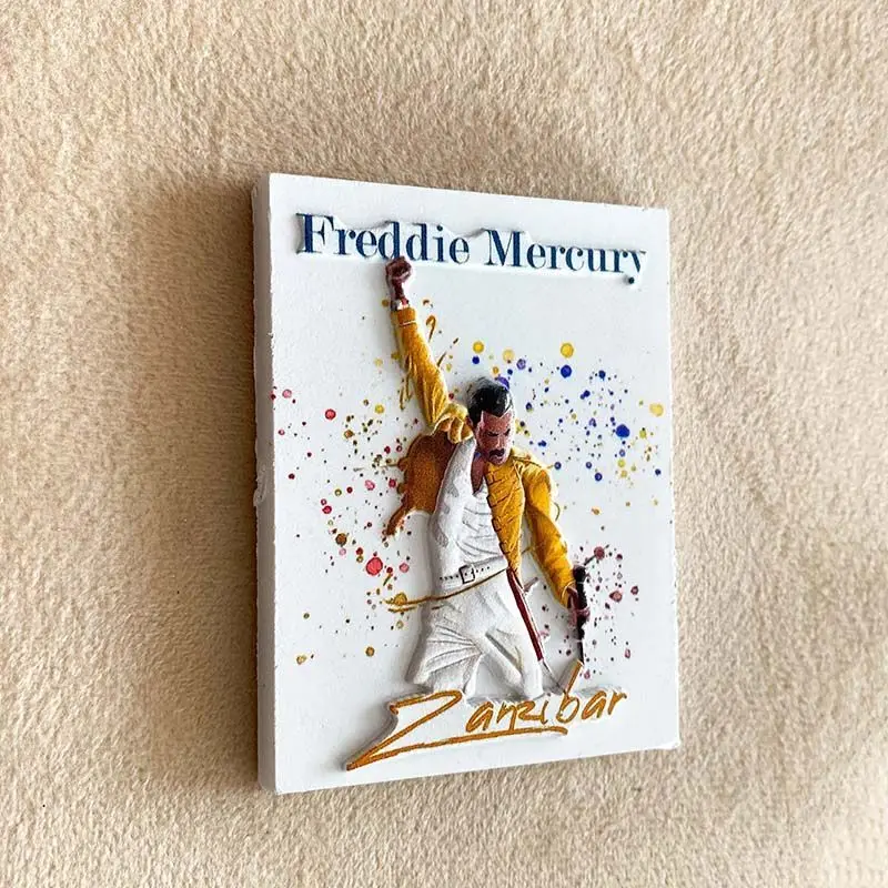 Zanzibar Freddy·Mercury Home Decorations Three-dimensional Painted Refrigerator Magnet World Travel Souvenirs