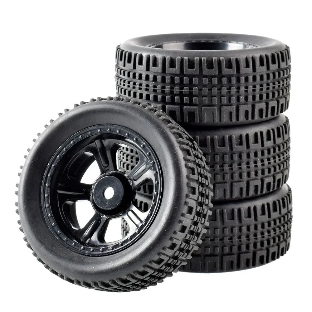 75mm 1/10 RC Road Tires Wheels 12mm Hex Fit Tamiya TT01 TT02 Kyosho D3 Trxs 4Tec 2.0, Plastic Rims, On-Road Racing Drift