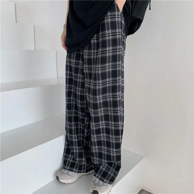 

Baggy Plaid Pants Women Harajuku Casual Trendy High Waist BF Style Streetwear Hot Sale Autumn All-match Full Length Hip Hop Cozy