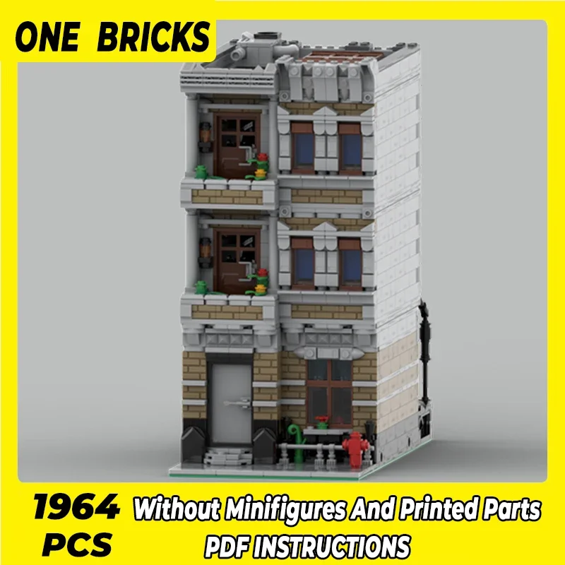 Moc Building Blocks Modular New York City Apartments Technical Bricks DIY Assembly Construction Toys For Child Holiday Gifts