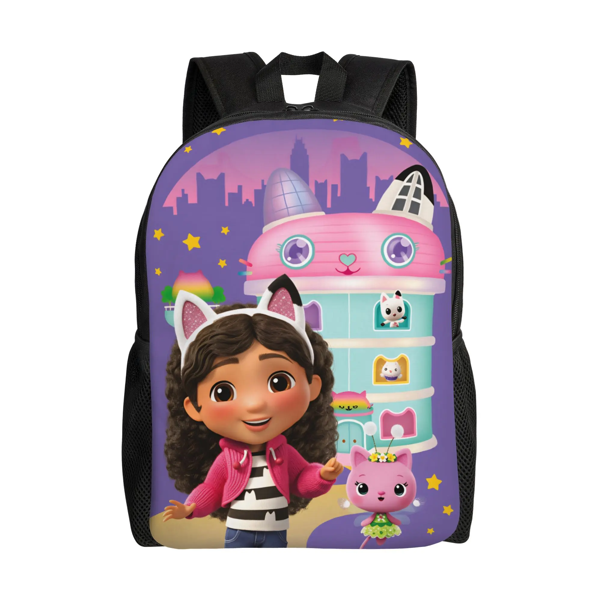 

Gabby's Dollhouse Backpack Girl Soft Backpacks Polyester Streetwear High School Bags Travel Custom Rucksack