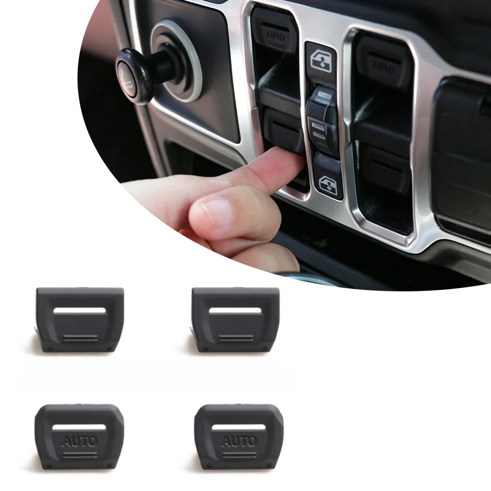 Car Window Switch Button Covers For Jeep For Wrangler For JL For JLU 2026–2028 Including For 4xe Models Interior Mouldings