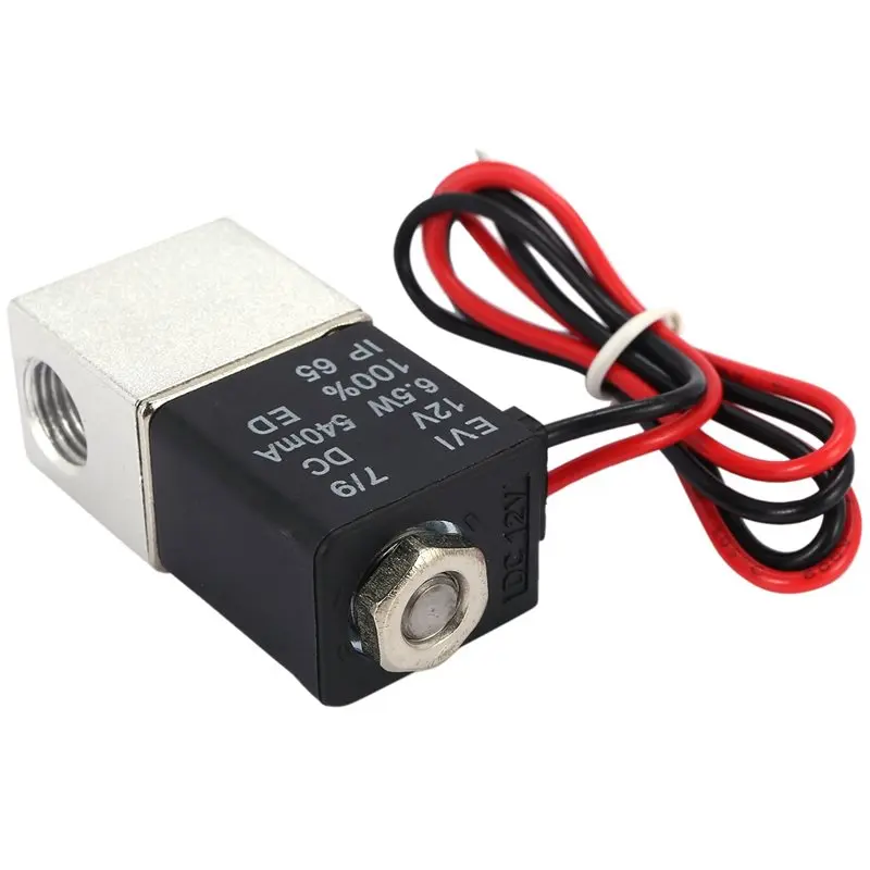 ABLJ 8X DC12V Solenoid Valve 1/4 Inch 2 Way Normally Closed Direct-Acting Pneumatic Valves For Water Air Gas