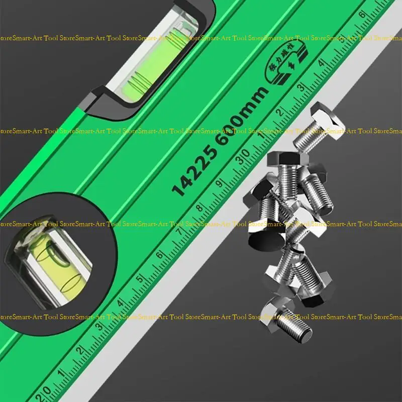 E1PB Spirits Level Leveling Tool Shockproof Level Ruler 300mm/400mm/500mm