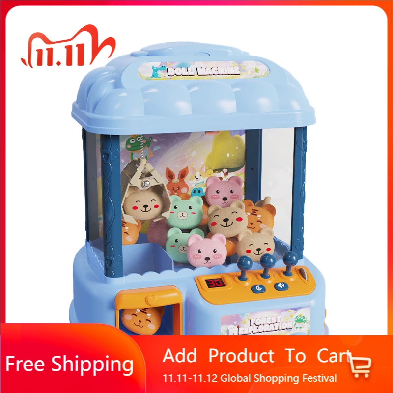 

STLF Internet Celebrity Children Claw Machine Mini Twisted Candy Crane Toys Small Home Coin-operated Toy Boy and Girl
