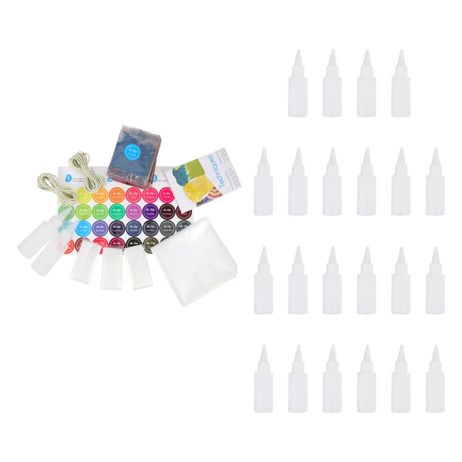 

1 set 24 Colorful Powder Set Safe Material DIY Tie Dye Tie Dye Refill Powder Packets Kit Permanent Dyeing Supplies Party Gifts