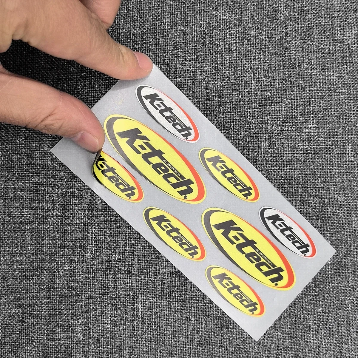8Pcs Reflective K-Tech Stickers Ktech Suspension Fork Motorcycle Laminated Decals K Tech Graphic view 5